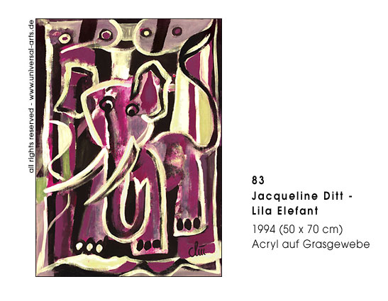 Jacqueline Ditt - Lila Elefant (Purple Elephant)