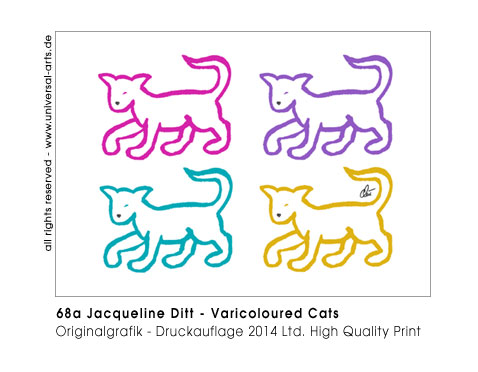 Jacqueline Ditt - Varicoloured Cats (Bunte Katzen)