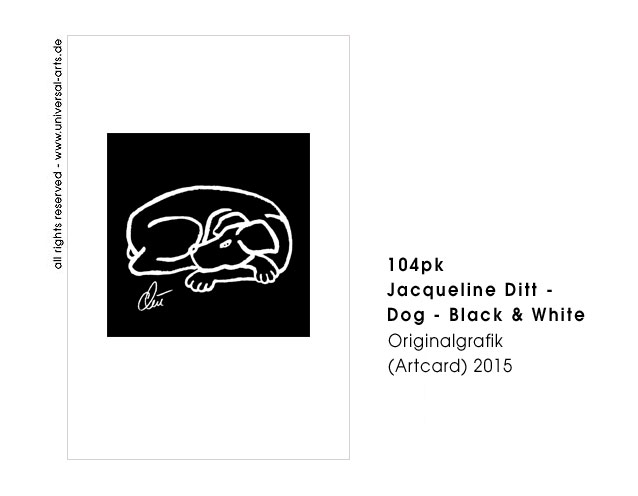 Jacqueline Ditt - Dog - Black & White square (Hund - Schwarz & Weiss - quadratisch)