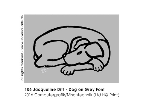 Jacqueline Ditt - Dog - Black and White (Hund - Schwarz und Weiss)