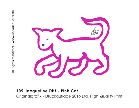 Jacqueline Ditt - Pink Cat (Rosa Katze)