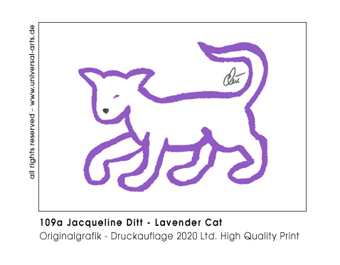 Jacqueline Ditt - Lavender Cat (Lavendelfarbene Katze)