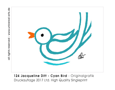 Jacqueline Ditt - Cyan Bird (Cyan Vogel) 