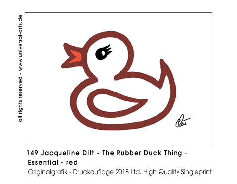 Jacqueline Ditt - The Rubber Duck Thing - Essential red (Die Gummienten Sache - Essenziell rot)