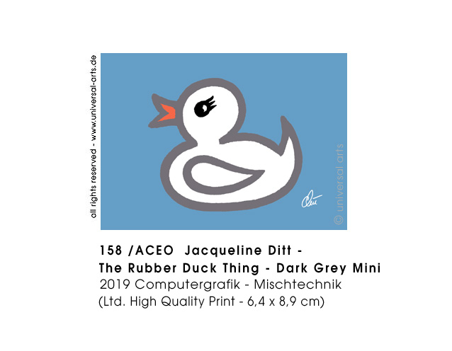 Jacqueline Ditt - The Rubber Duck Thing - Dark Grey Mini (Die Gummienten Sache - Dunkelgrau  Mini)