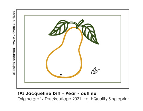 Jacqueline Ditt - Pear- outline (Birne - outline)