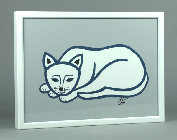 Jacqueline Ditt - Mr.Cat outline - Grey Font  (Herr Kater outline - Grauer Grund)